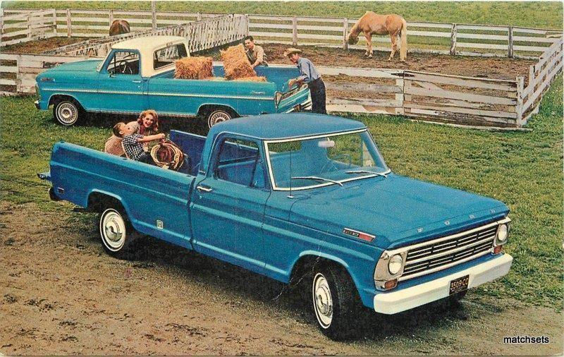1968 Ford Pickups Dealership Advertising POSTCARD 5654