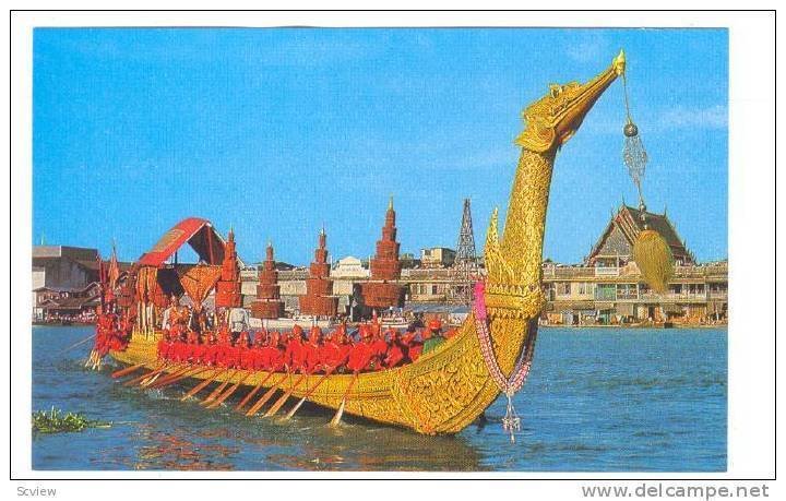 The Royal Barge, Srisurarnahongse Bangkok, Thailand, 40-60s