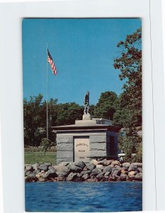 Postcard Endicott Rock at Wiers Beach, Laconia, New Hampshire