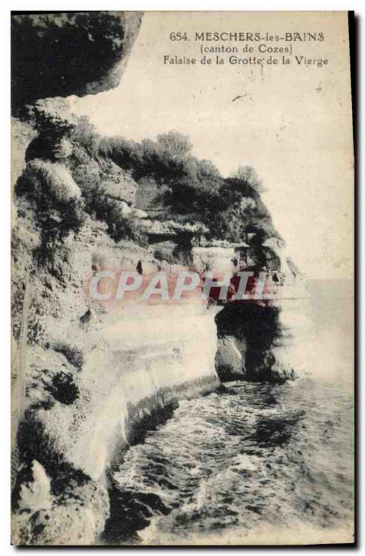 Old Postcard Cave Caves Meschers les Bains Canton Cozes Cliff of the virgin cave