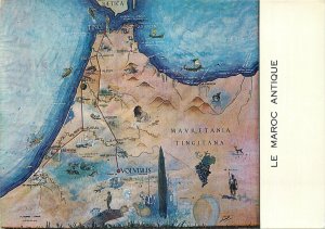 Old Morroco Antonin's itenarary map Postcard