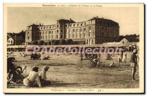 Postcard Old Pornichet The Ocean Hotel and the Beach