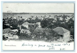 1907 Panorama of Buildings and Houses in Nassau Bahamas BS Posted Postcard 