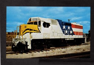 Illinois Central Gulf Railroad Train Locomotive 1776 Bicentennial Postcard