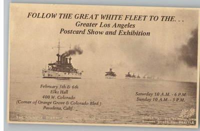 Postcard~Atlantic Fleet..Los Angeles Postcard Show Ad