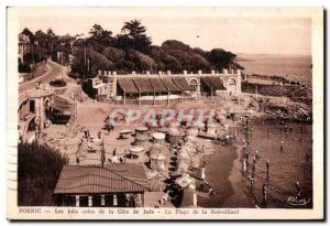 Old Postcard Pornic Les Jolis corners of the Jade Riviera La Plage the Noevei...