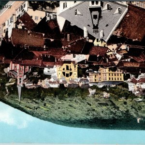 1910s Ettlingen Germany Aerial Panorama Schloss Castle Martinskirche Jul Schmitt