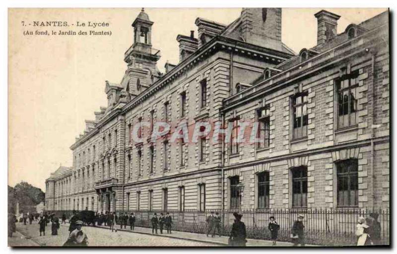 Old Postcard Nantes Lycee Basically the Jardin des Plantes