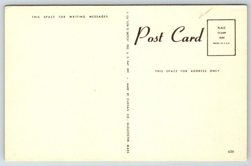 Cape Cod  Dock Boat Scene  Massachusetts   Postcard