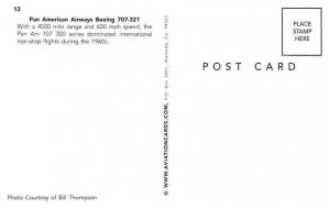 Airline Postcards Pan American Airways Boeing 707-321 