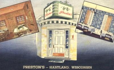 Preston's-Hartland, Wisconsin, USA Restaurant & Diner Unused very light start...