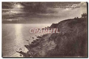 Old Postcard Saint Pair Sur Mer The tip of the ridge at sunset