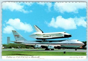 HUNTSVILLE, AL ~ Orbiter ENTERPRISE 1978 Space Shuttle & 747 -  4x6 Postcard