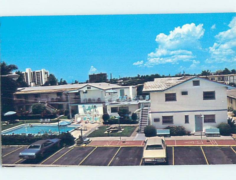 Unused Pre-1980 MOTEL SCENE St. Petersburg Beach Florida FL G6674