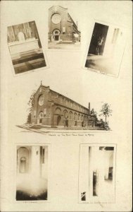 Shelby OH Most Pure Heart of Mary Church Multi-View Real Photo Postcard