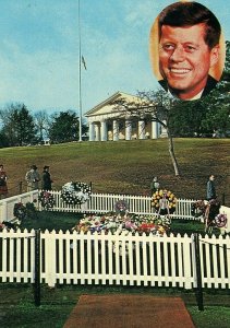 Postcard Grave of John F. Kennedy, Arlington Cemetery, Washington, DC.  S2