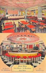 HOTEL DIXIE 43RD STREET AT BROADWAY NEW YORK ALCOHOL BAR POSTCARD (c. 1940s)