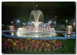 Postcard Modern Natural colors in Grenoble Alpes night The splendid pool illu...