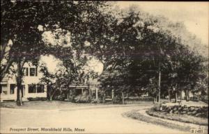 Marshfield Hills MA Prospect St. Postcard #1