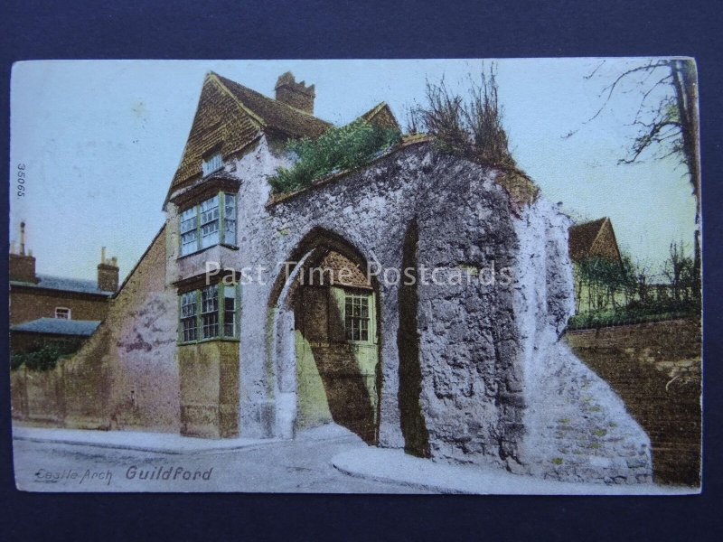 GUILDFORD Castle Arch from Quary Street c1906 Old Postcard by Frith