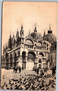 Postcard Italy Venice St. Mark's Church 1933