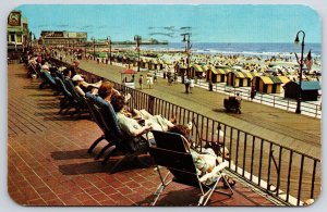 1960 Boardwalk Beach Marlborough Blenheim Atlantic City Chairs Posted Postcard