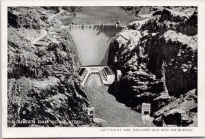 Boulder Dam Completed Hoover Dam Boulder Canyon NV (Small) Postcard H59