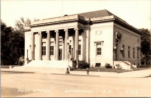 Real Photo Postcard Post Office in Brookings, South Dakota~135539