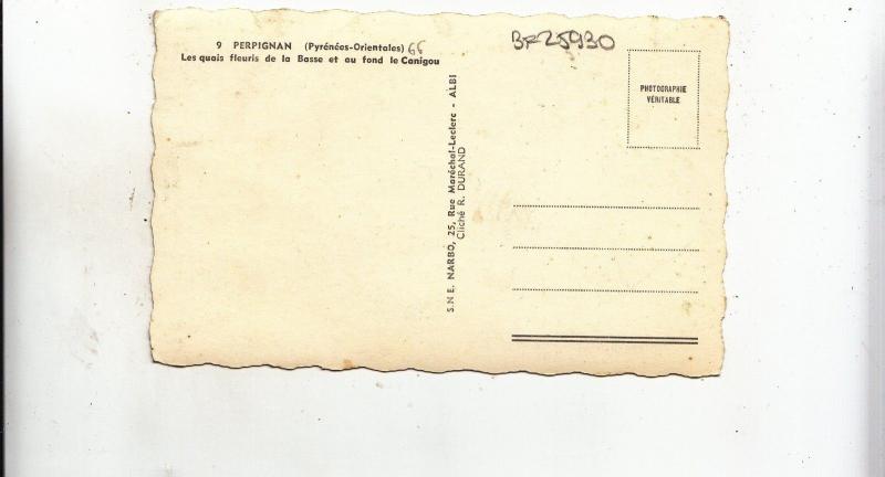 BF25930 perpignan p o les quais fleuris de la basse  france  front/back image