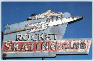1979 ROCKET ROLLER SKATING CLUB SIGN POSTCARD BETTY BROWNS OKLAHOMA CITY