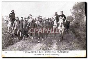 Old Postcard Army prisoners of Algerian Goumiers