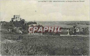 Old Postcard Montrichard Loire and Cher Le Donjon (West View)