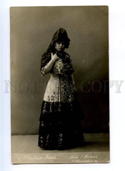 174525 Maria GAY OPERA star singer BELLE Vintage photo PC