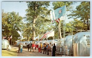 SUGARCREEK, Ohio OH ~ Airstream Trailers WALLY BYNUM CARAVAN CLUB 1970s Postcard