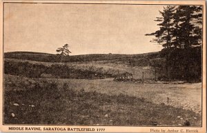 Middle Ravine Saratoga Battlefield Herrick Divided Back Antique Postcard Vtg UNP 