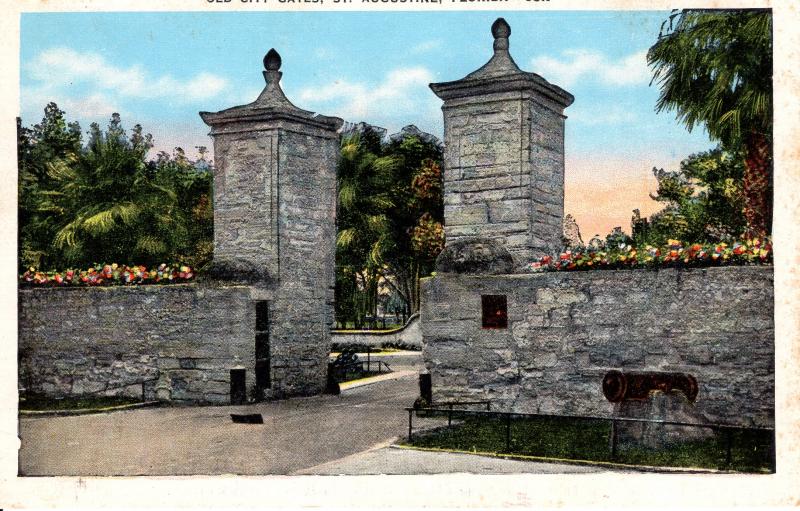 US    PC1634  OLD CITY GATES, ST AUGUSTINE, FL