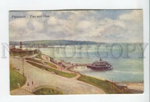431717 England PLYMOUTH Pier & Hoe LIGHTHOUSE Vintage W&K postcard
