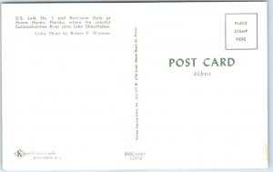 Postcard - U.S. Lock No. 1 and Hurricane Gate - Moore Haven, Florida