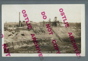 Crosby MINNESOTA RPPC 1916 THOMPSON MINE Iron Ore Mining nr Aitkin Brainerd