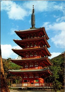 Five-Storied Buddhist Pagoda at Daigoji Temple Kyoto Japan Postcard PC72