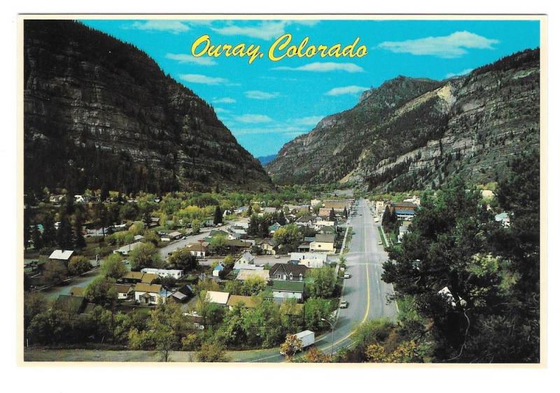 Ouray Colorado Aerial View Rocky Mountains Petley Postcard