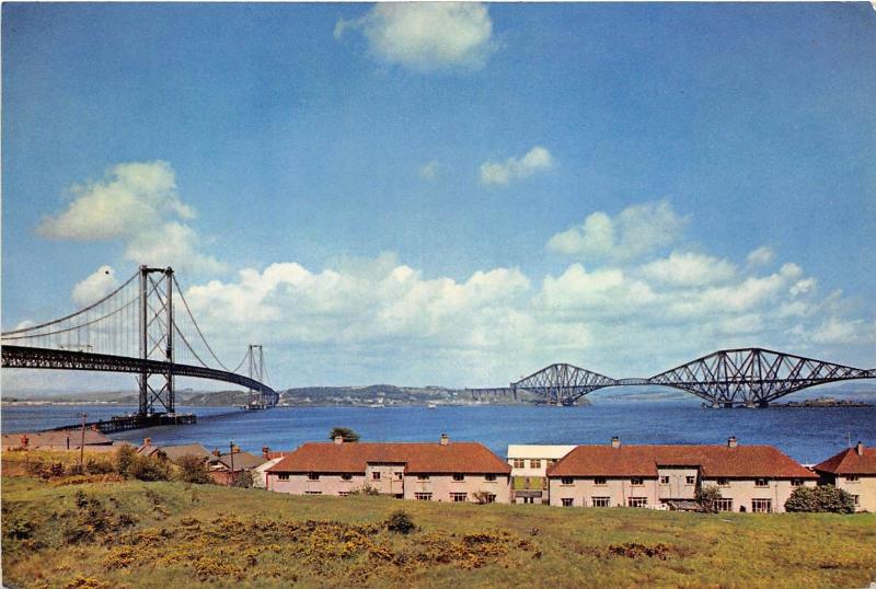 B87219 the forth bridges from south queensferry west lothian scotland