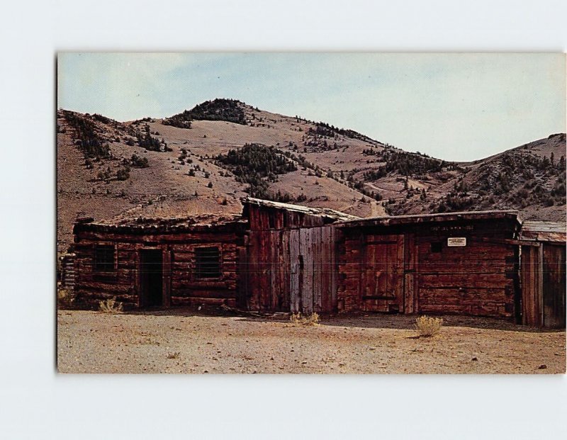 Postcard First Jail in Montana Bannock USA