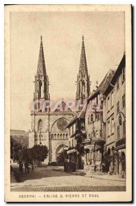 Old Postcard Obernai Church & Peter and Paul