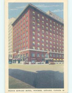 Unused 1940's HOTEL SCENE Windsor Ontario ON B1963