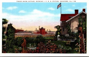 Illinois Rockford Tinker Swiss Cottage Showing Illinois Central Railroad Station