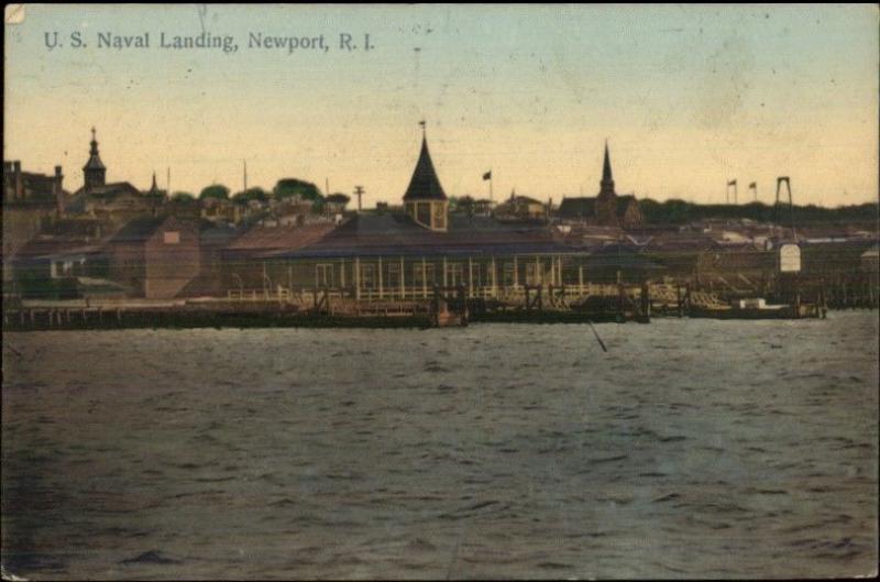 Newport RI Naval Landing c1910 Postcard
