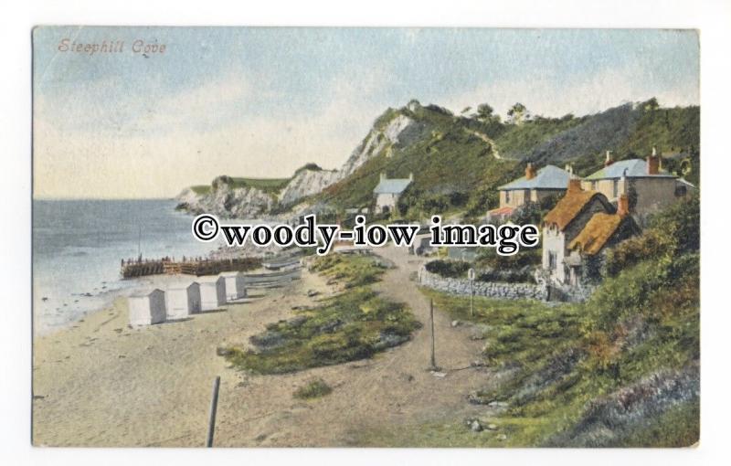 h1669 - Isle of Wight - An Early View along Steephill Cove at Ventnor - Postcard