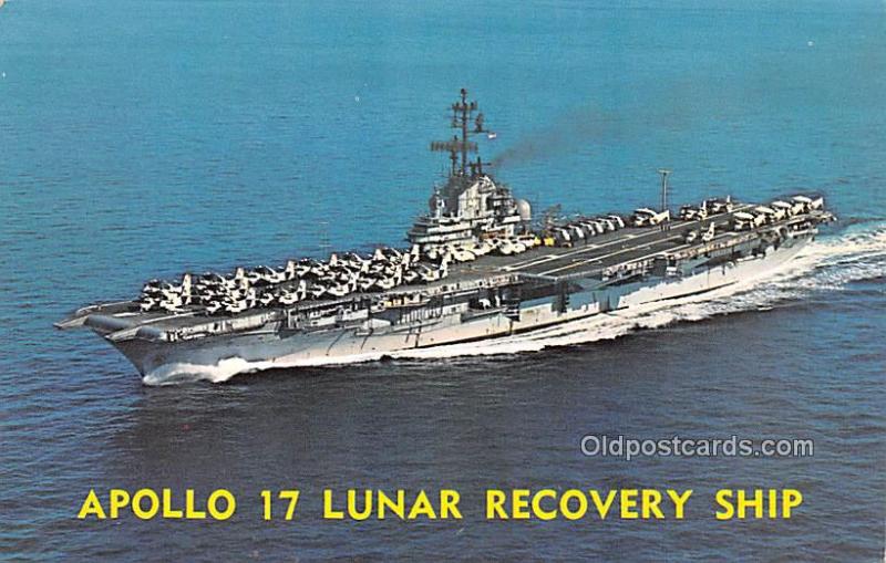 Apollo 17 Lunar Recovery Ship, USS Ticonderoga Military Battleship Unused 