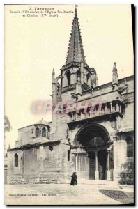 Old Postcard Tarascon Church Portal Ste Marthe and Bells